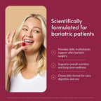 Bariatric Advantage Multi Chewy Bite - Multivitamínico Masticable para Cirugía Bariátrica - Sabor Cereza Oscura - 60 unidades
