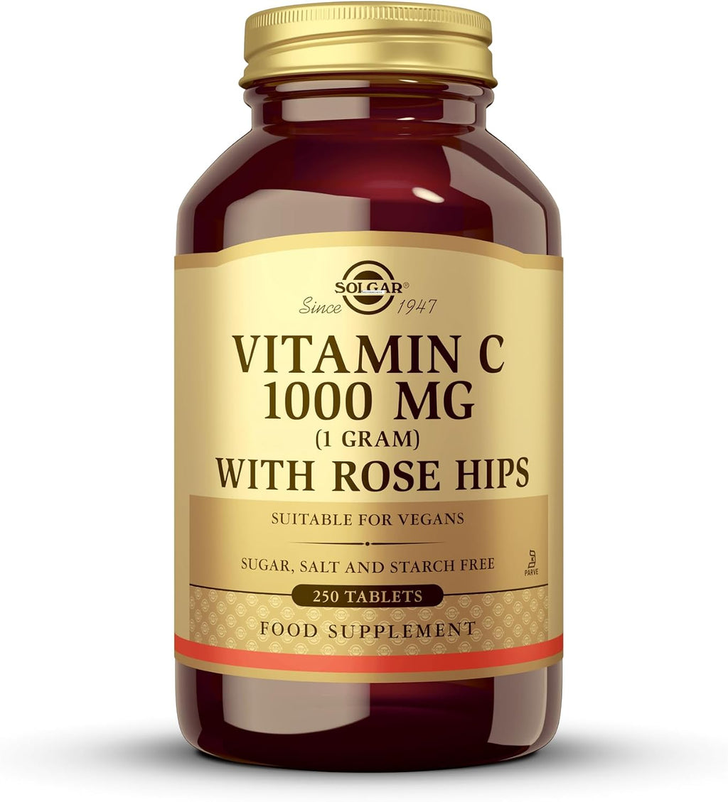 Solgar Vitamina C 1000 mg con Escaramujo, 250 Comprimidos