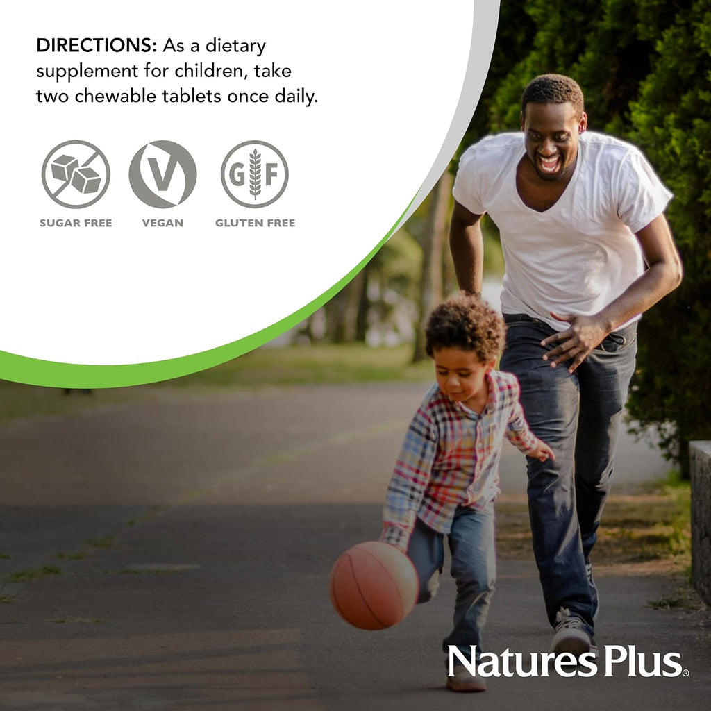 NaturesPlus Animal Parade Vitamina C sin Azúcar para Niños - Pack de 2 (180 comprimidos masticables)