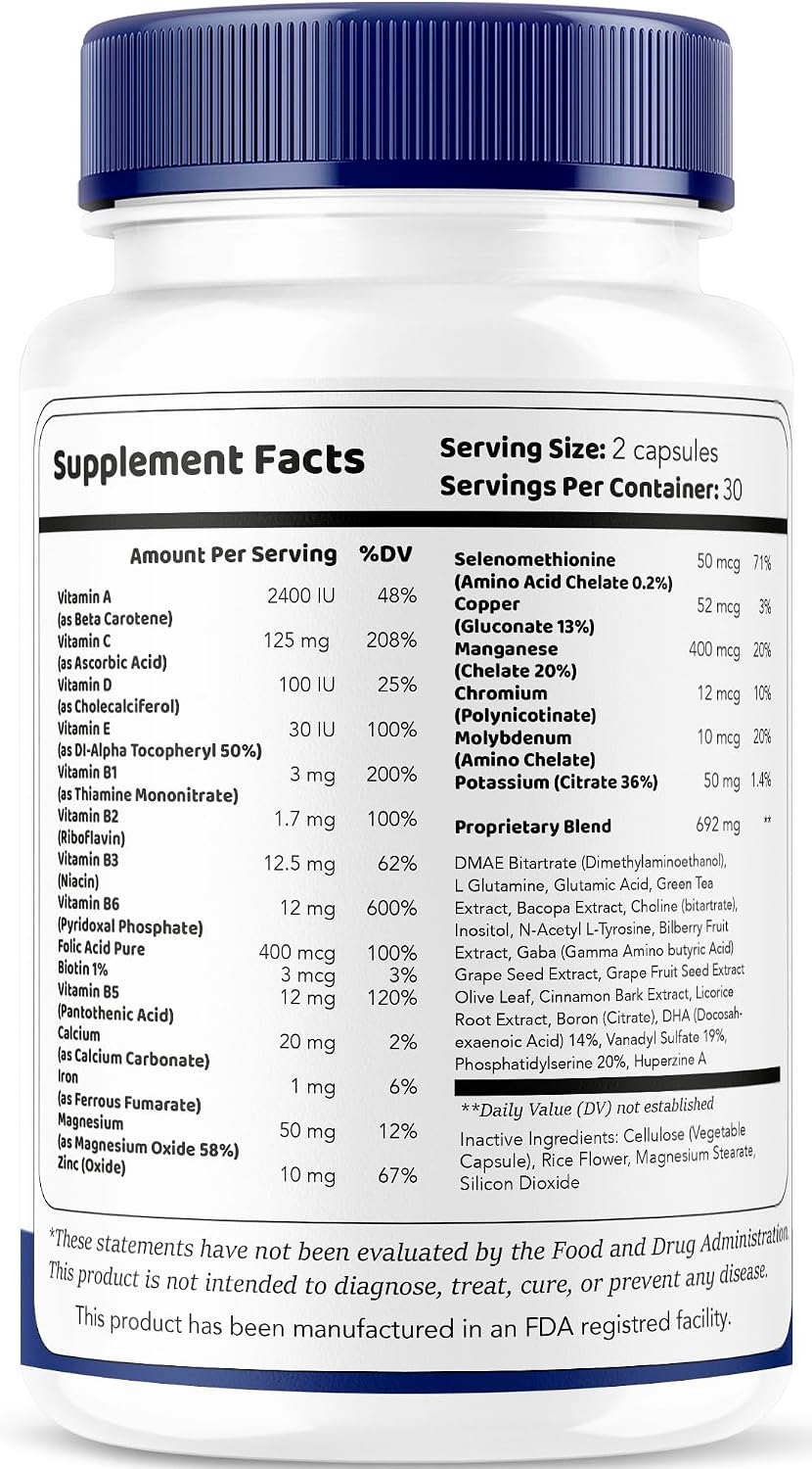 Mindful Wellness Advanced Brain Savior Cápsulas (5 Paquete) - 300 Cápsulas para 5 Meses