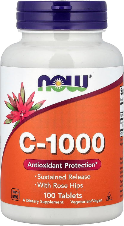Now Foods Vitamin C-1000 Sustained Release - 100 Tablets – Image 1