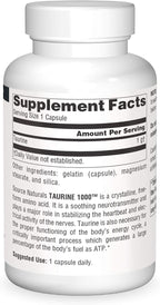 Source Naturals Taurina, 1000mg - 240 Cápsulas