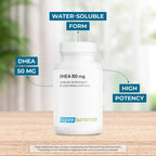Supersmart - DHEA 50mg - Suplemento Esencial para Uso Diario | No Transgénico y Sin Gluten - 60 Cápsulas Vegetales