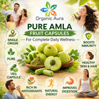 Cápsulas de Amla 1000mg - 120 Cápsulas Vegetales - Organic Aura