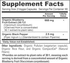 NusaPure Cápsulas de Arándano Orgánico, 668 mg, 180 Cápsulas Vegetales (No-GMO, Vegano, USDA)