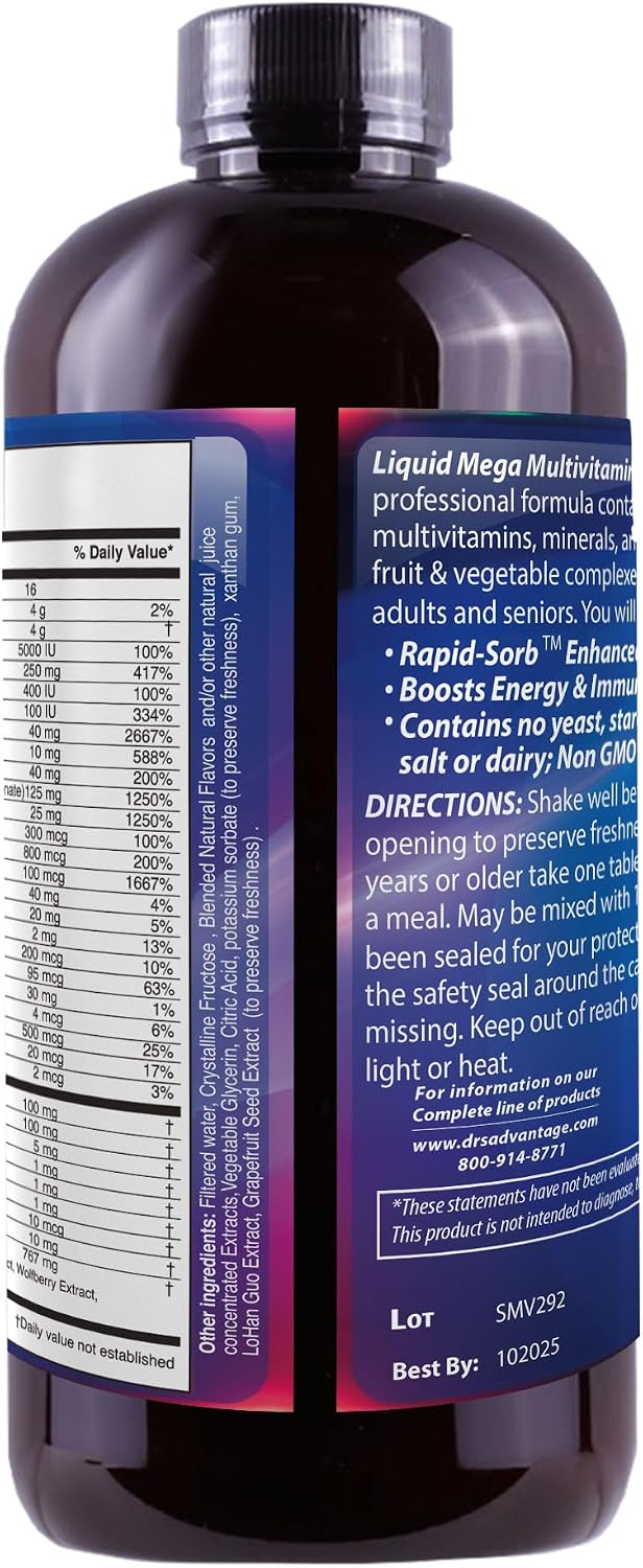 Dr's Advantage - Liquid Mega Multivitaminas y Minerales 946ml
