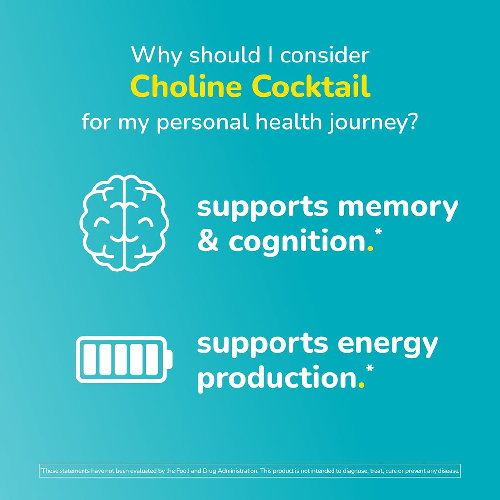 Twinlab Choline Cocktail - Complemento para la salud cerebral y energía, 13.33 oz