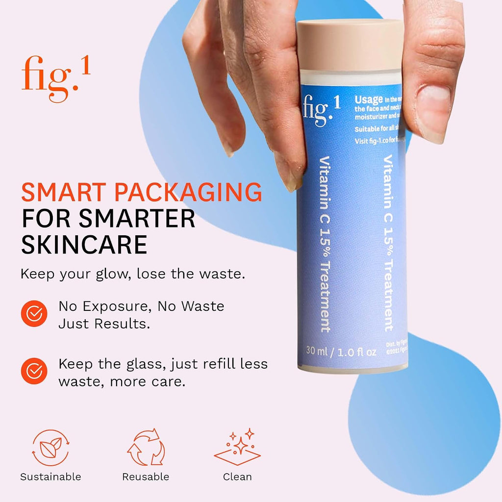 Fig.1 Sérum Facial de Vitamina C 15% Recambio – Hidratante, Antioxidante – 30 ml