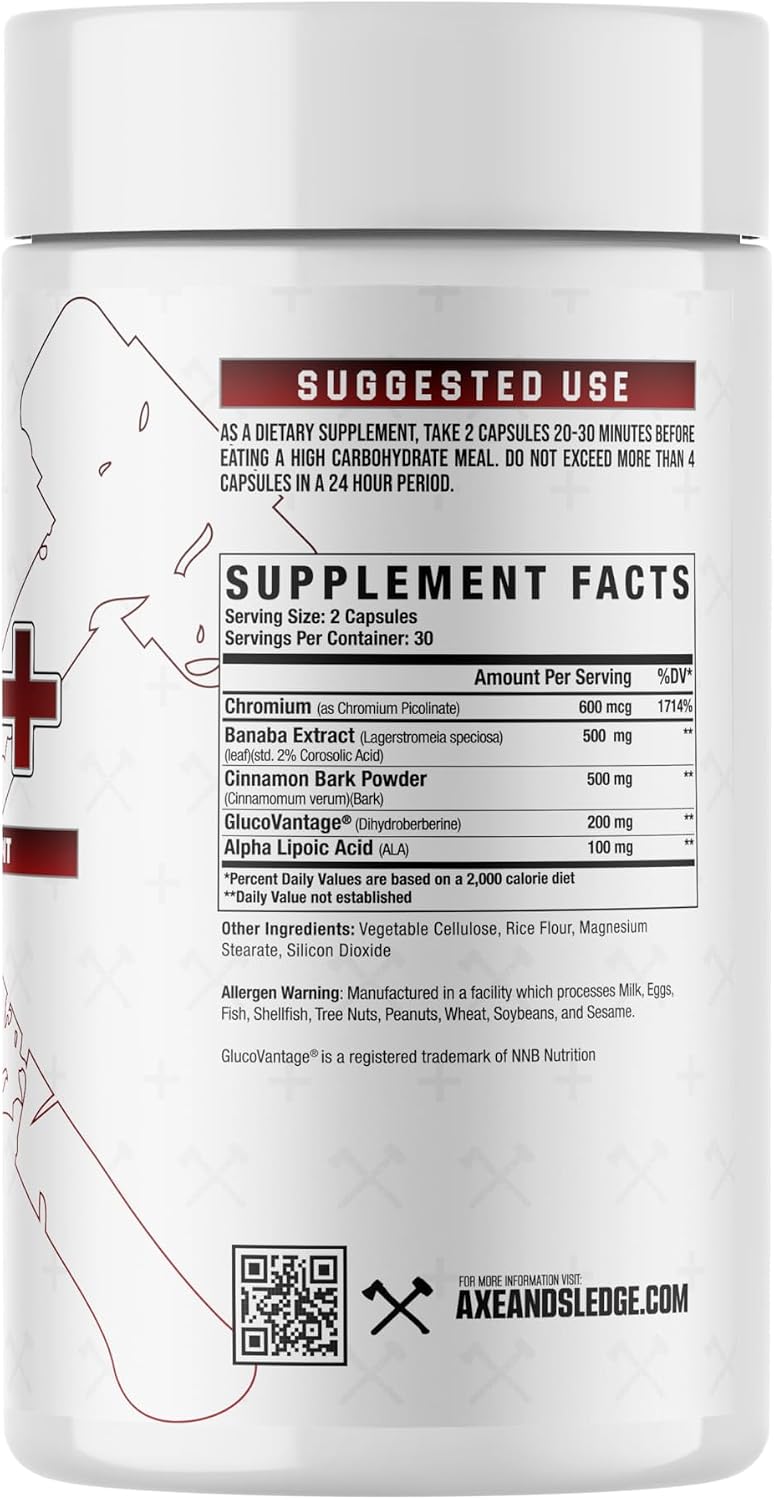 Axe & Sledge GDA+ Agente de Eliminación de Glucosa | 30 Porciones