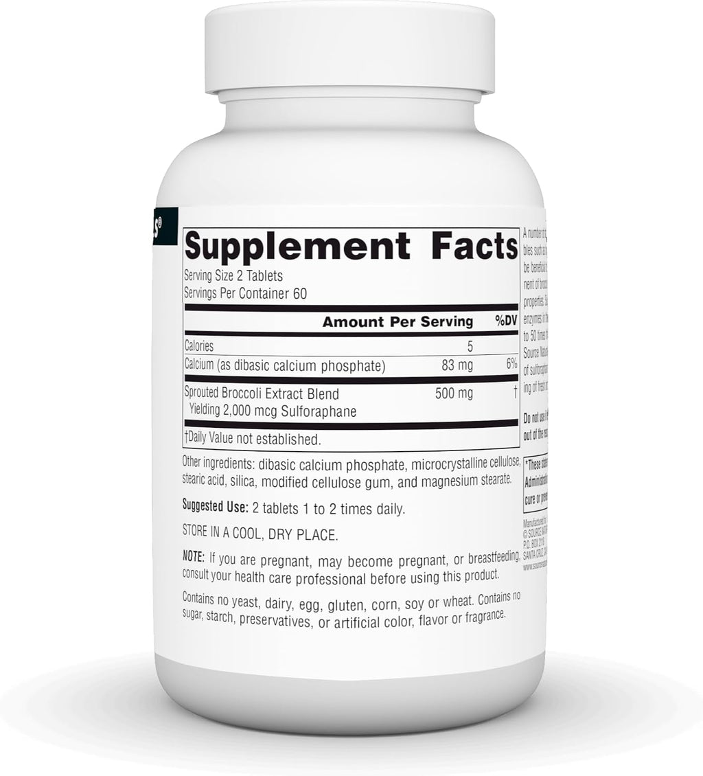 Source Naturals Broccosprouts Extract, 250 mg - 120 Tablets