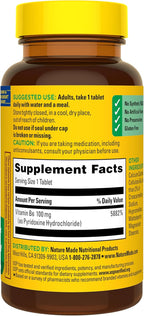 Nature Made Vitamina B6 100 mg – 100 Comprimidos