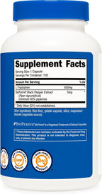 Nutricost L-Tryptophan 500mg, 120 Capsules - with BioPerine, Gluten-Free, Non-GMO