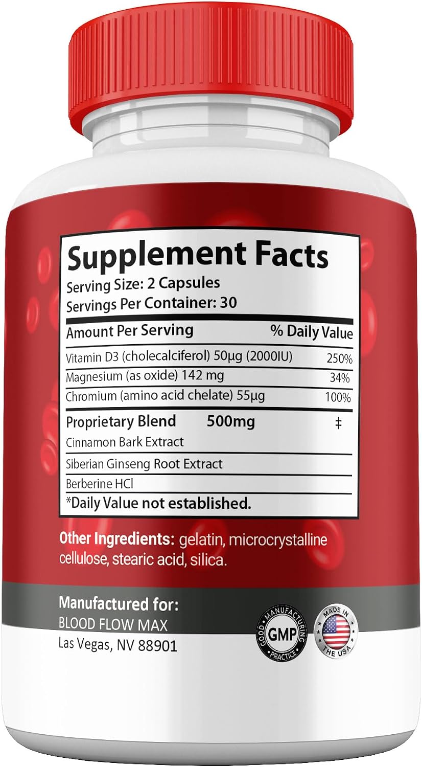 (Pack de 3) Blood Flow Max, Suplemento de Máxima Potencia, Cápsulas Oficiales Blood Flow Max Fórmula Avanzada Premium