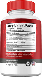 (2 Pack) Blood Flow Max, Suplemento de Máxima Potencia