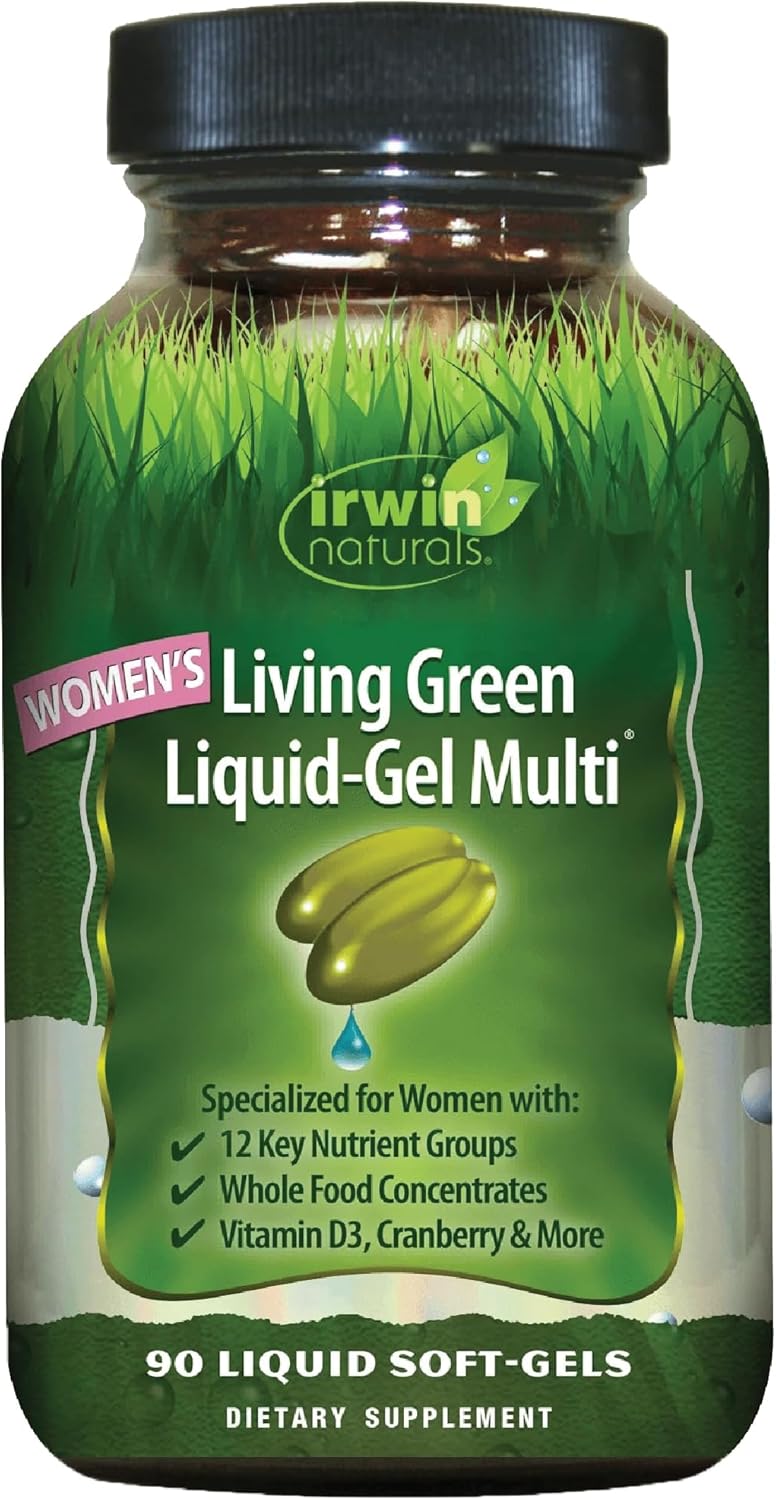 Irwin Naturals Multivitamínico Líquido en Gel Living Green para Mujeres - 120 Cápsulas