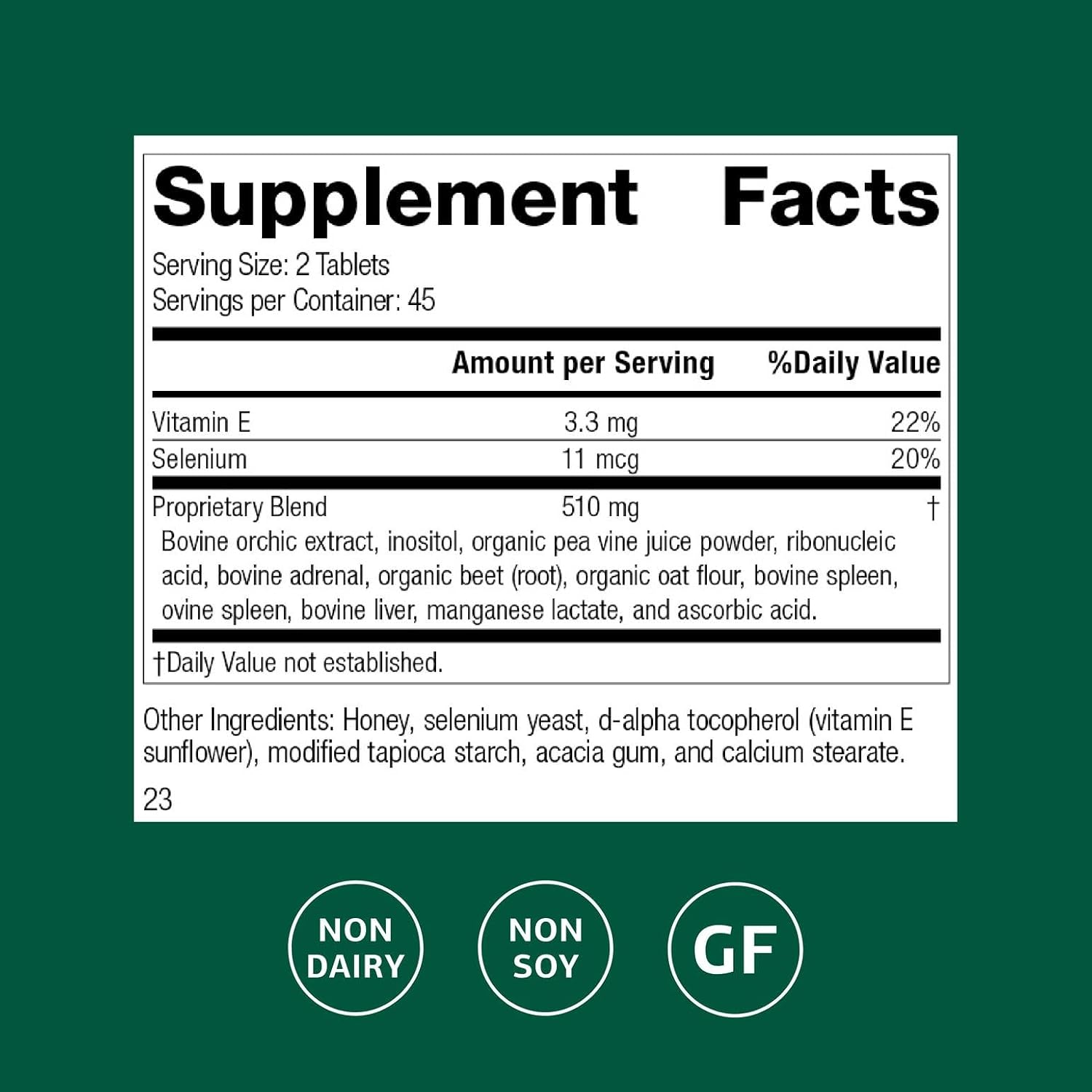 Standard Process Cataplex E - Vitamin E and Selenium Supplement for Thyroid Health - 90 Tablets
