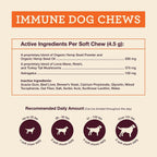Hemp Well - Apoyo Inmunológico y Alergias para Perros - 30 Chicles Blandos Orgánicos