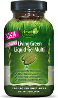 Irwin Naturals Multivitamínico Líquido en Gel Living Green para Mujeres - 120 Cápsulas