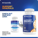 BioMatrix Suplemento Mineral Quelado Sin Hierro - Calcio, Magnesio, Zinc, Vitamina D3, Cobre y Yodo - 30 Días