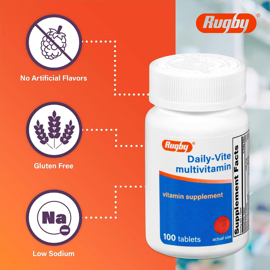 Rugby Daily-Vite Multivitamin - 100 Tablets (2 Pack)