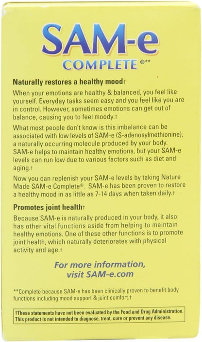 Nature's Made SAM-e Complete 400 mg, 36 – Comodidad articular: Ayuda a mantener la flexibilidad y el confort de – Image 2