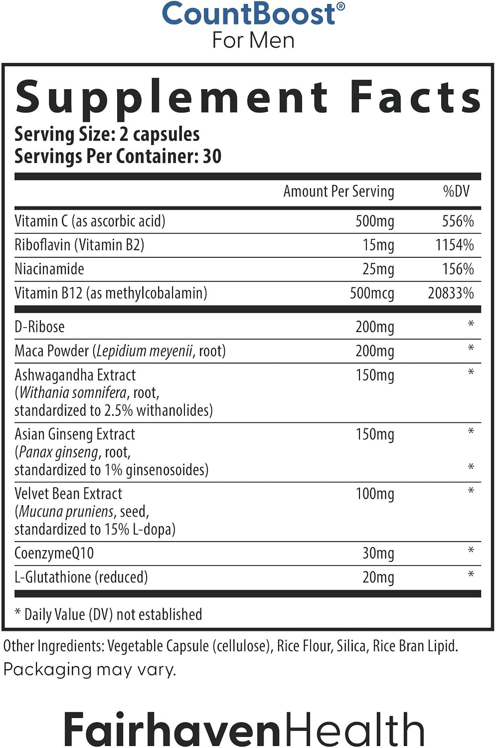 Fairhaven Health FertilAid para hombres y Countboost Combo | Suplemento de fertilidad masculina prenatal | Apoyo a la cantidad y motilidad pre-concepción para él | Incluye L-carnitina, zinc, folato