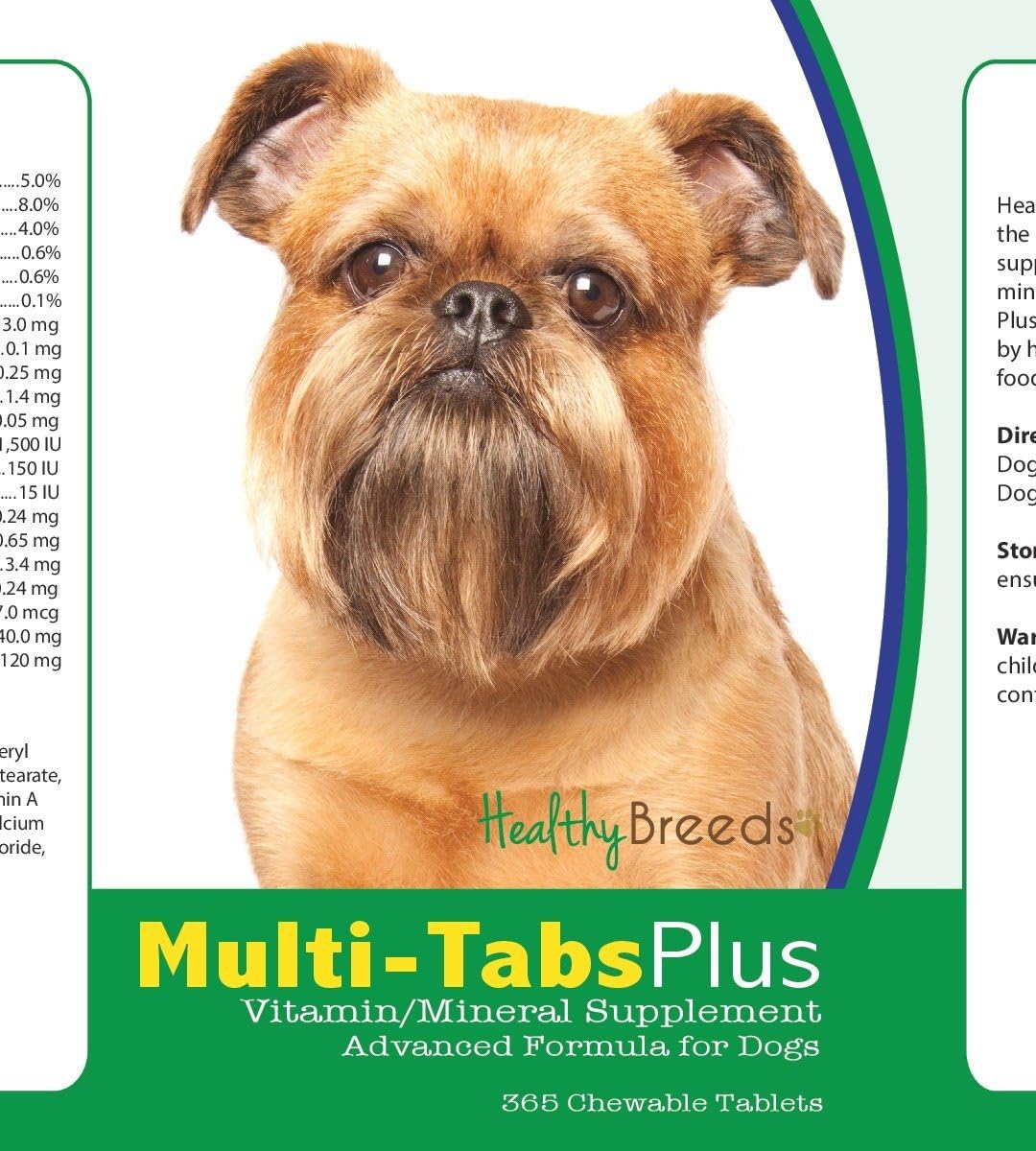 Healthy Breeds Brussels Griffon Multi-Tabs Plus Chews 365 Count