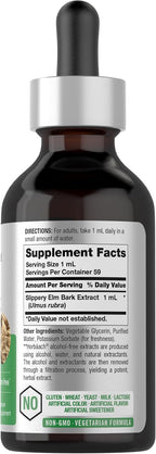 Horbäach Extracto Líquido de Olmo Americano | 60 ml | Tintura de Corteza | Vegano | Sin Alcohol | No-GMO, Sin Gluten
