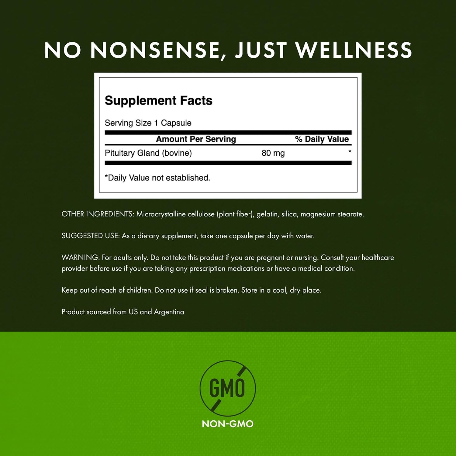 Swanson Raw Pituitary Glandular 80 mg 60 Cápsulas (Pack de 2)