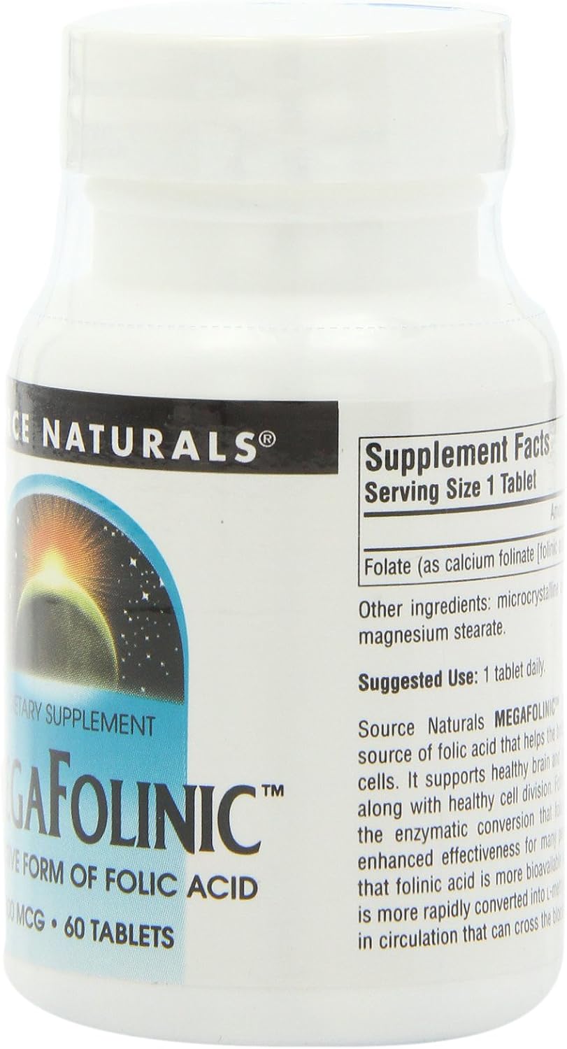 Source Naturals MegaFolinic, 60 Tabletas (Paquete de 2)