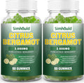 2 Pack Gominolas de Bergamota Cítrica - 3000mg Extracto de Bergamota, Complemento para el Colesterol, Apoyo Inmunitario, 120 Gominolas Sabor Lima