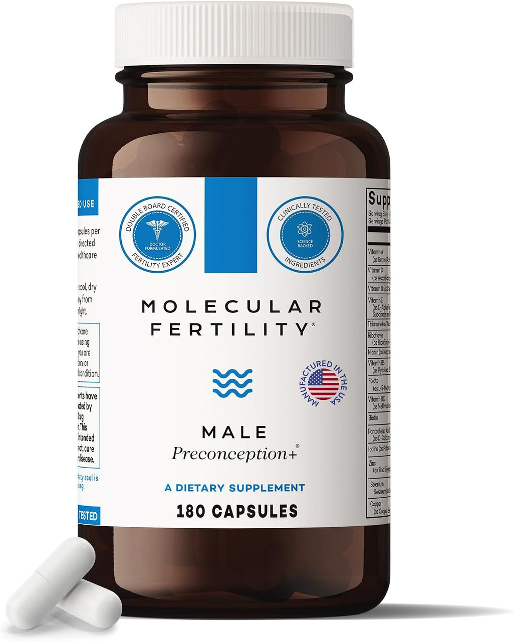 Molecular Fertility Male Preconception+ Suplemento de Fertilidad Masculina