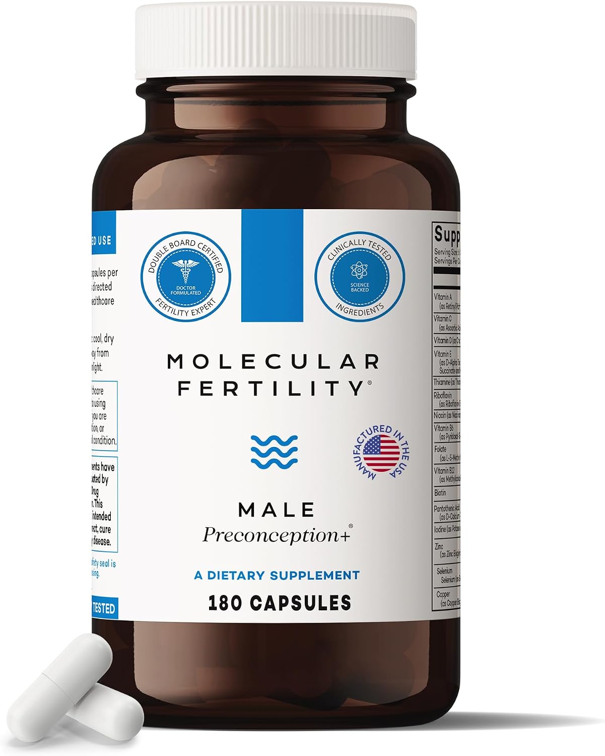 Molecular Fertility Male Preconception+ Suplemento de Fertilidad Masculina
