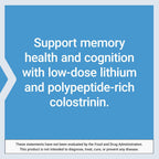 Life Extension Memory Protect, Litio, colostrinina, apoyo a la memoria y salud cognitiva, sin gluten, no transgénico, 12 cápsulas colostrinina-litio + 24 cápsulas litio