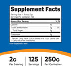 Nutricost D-Mannosa en Polvo 250g - Sin Gluten y No Transgénico