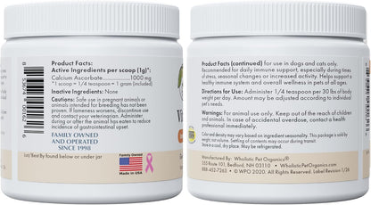 Wholistic Pet Organics Vitamina C en Polvo para Perros y Gatos - 57 porciones (57 g) – Image 9