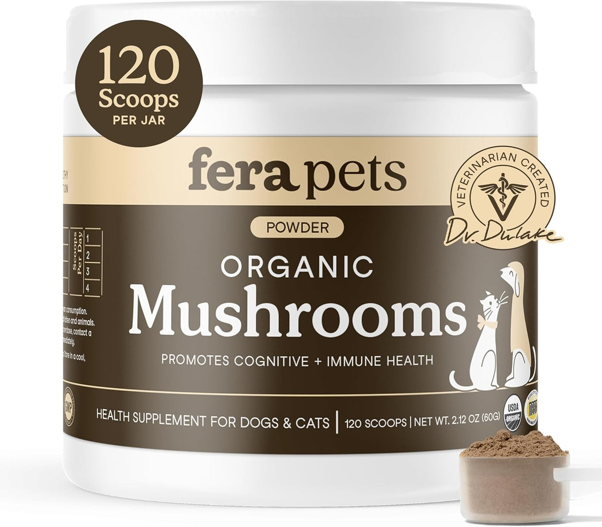 Fera Pets Suplemento de Hongos para Perros y – Cola de pavo (Turkey Tail): Conocida por su alto contenido en – Image 1