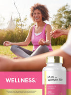 Carlyle Multivitamínico para Mujeres 50+ | 250 Mini Comprimidos | Con Vitaminas B, D3, Calcio y Folato | Sin Hierro | No Transgénico, Sin Gluten