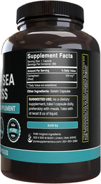 PURE ORIGINAL INGREDIENTS Irish Sea Moss (365 Cápsulas) Siempre Puro, Sin Aditivos ni Rellenos, Verificado en Laboratorio