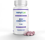 Methyl-Life® B12 Complete – 5000 mcg Metilcobalamina + Hidroxi B12 + Adenosilcobalamina | Vegano, Non-GMO, Sin Gluten | 90 Comprimidos Masticables