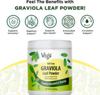Vegs Graviola Soursop Leaf Powder - Polvo de Hojas de Graviola Orgánico, 8 oz (227 g)