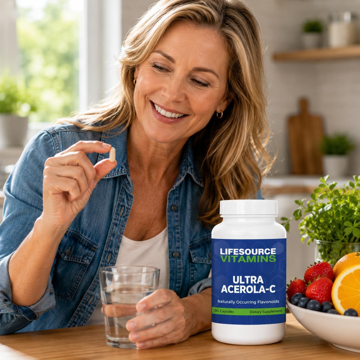 LifeSource Vitamins Ultra Acerola-C – 500 mg de Vitamina C por Cápsula, 90 Cápsulas