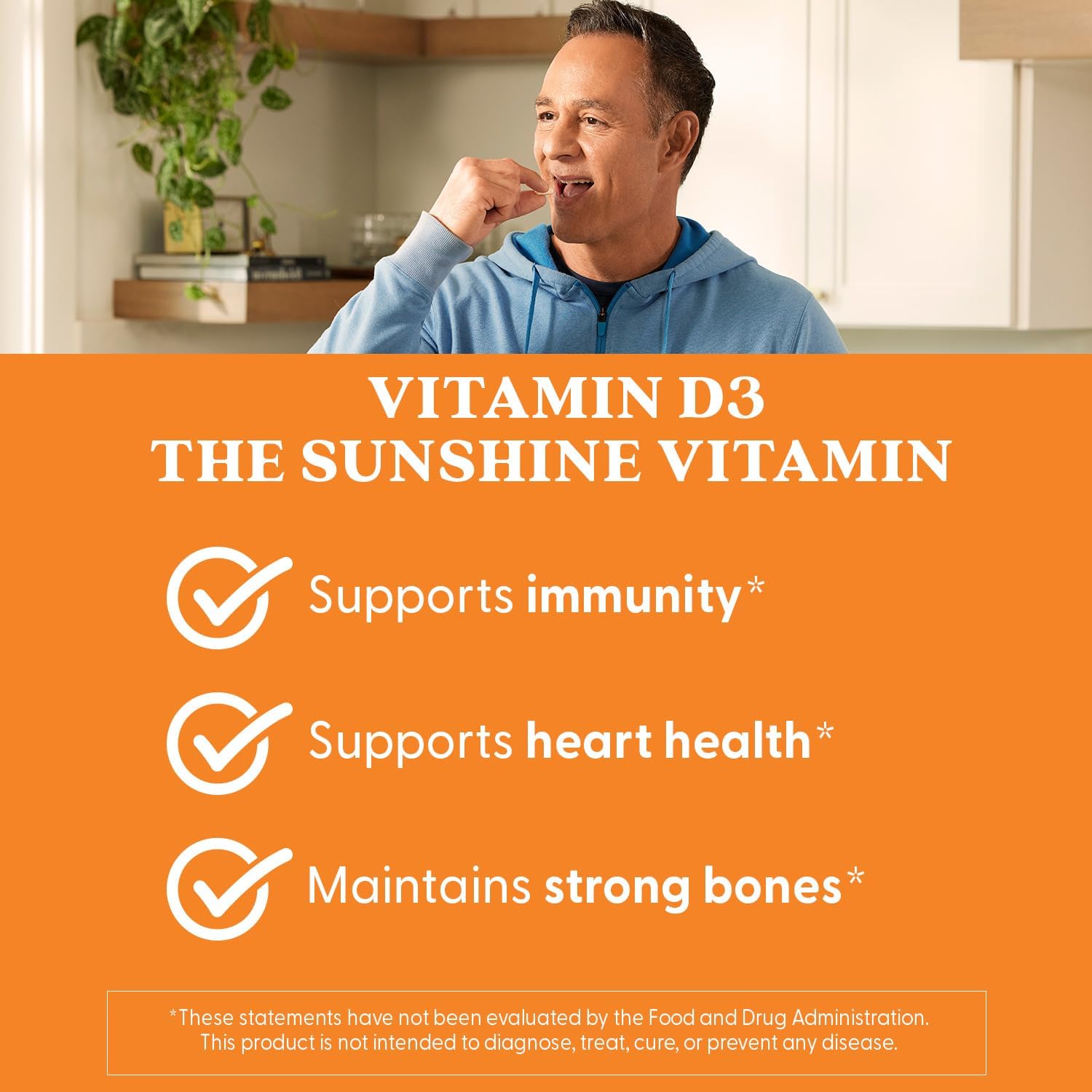 Doctor's Best Vitamina D3 1000 UI, 180 Cápsulas Blandas - Suplemento de Vitamina D para el Sistema Inmunológico y Huesos