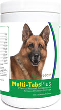 Healthy Breeds Pastor Alemán Multi-Tabs Plus – 365 Comprimidos Masticables Multivitamínicos para Perros