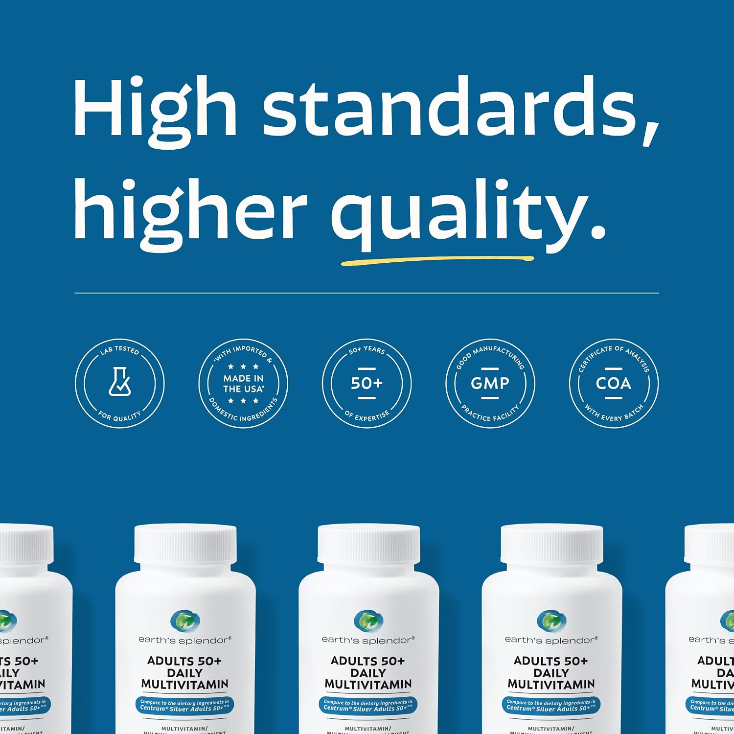 Earth's Splendor Multivitamínico para Adultos 50+ (120 Comprimidos)