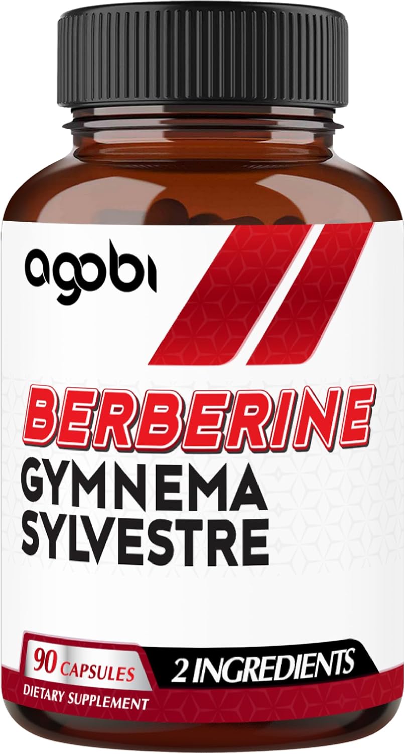 Agobi Berberina 500mg con Gymnema Sylvestre - Fórmula Super Concentrada - 90 Cápsulas