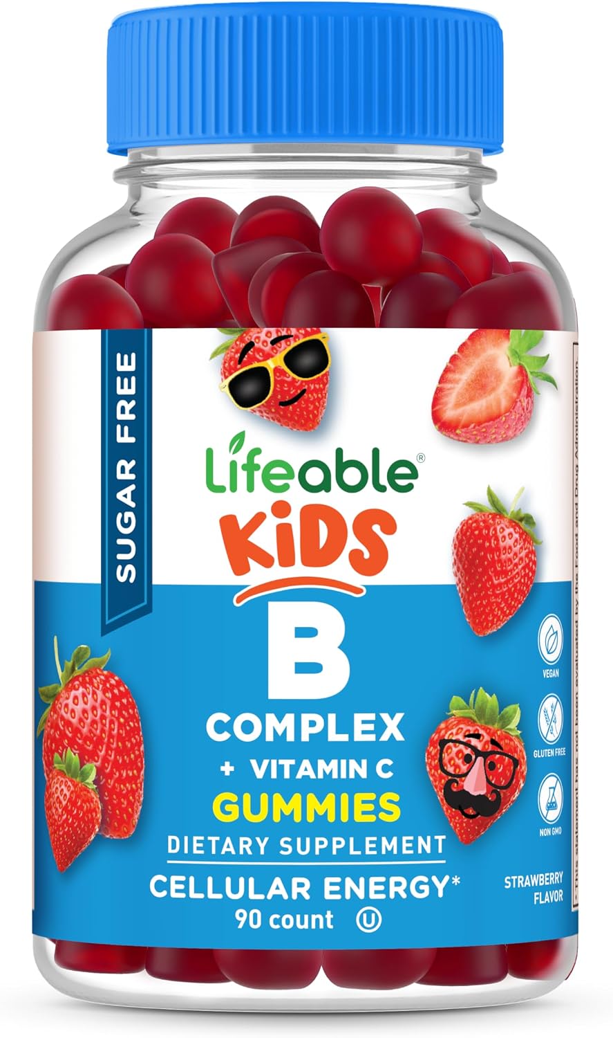 Lifeable Complejo B sin Azúcar para Niños con Vitamina C - 90 Gomitas