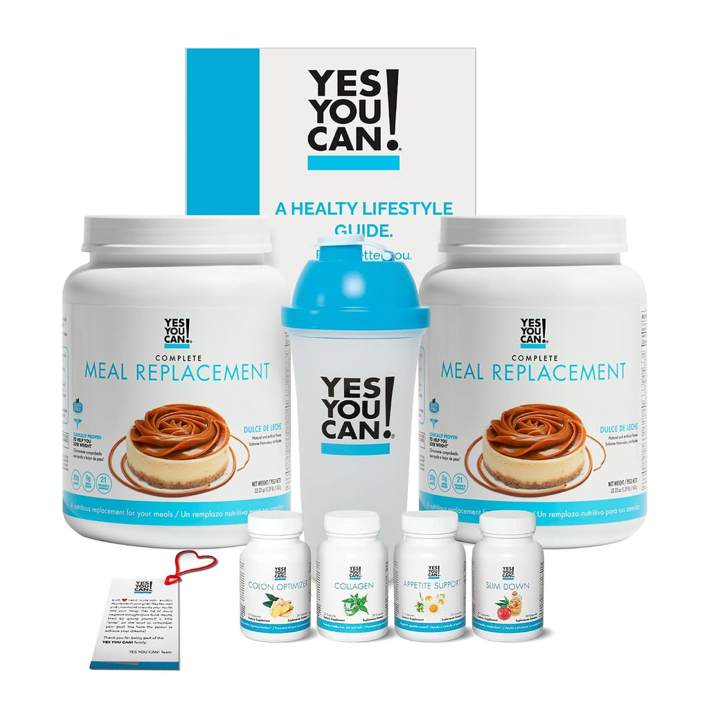 Yes You Can! Kit de Transformación: Kit Completo de Reemplazo de Comidas y Suplementos con Proteínas, Vitaminas y Minerales - (Dulce de Leche)
