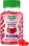 Human Beanz Biotina Gominolas Jelly Bean, 5000mcg, 120 unidades - Sabor Fresa