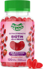 Human Beanz Biotina Gominolas Jelly Bean, 5000mcg, 120 unidades - Sabor Fresa